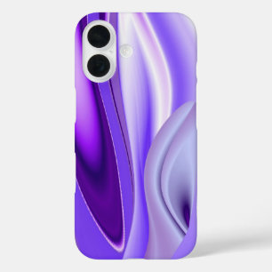 Funda iPhone 16 Sueño de nieve púrpura, arte de arcoiris abstracto
