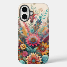 Funda iPhone 16 Sueño floral bohemio