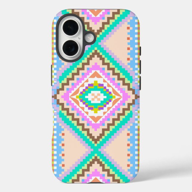 Funda iPhone 16 Sueño Pastel Eléctrico Caleidoscopio (Reverso )