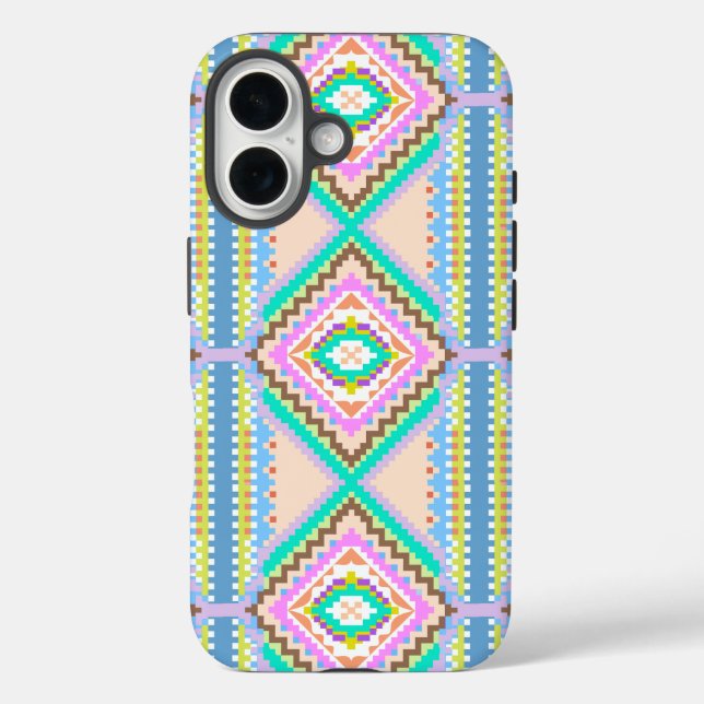 Funda iPhone 16 Sueño Pastel Eléctrico Caleidoscopio (Reverso )
