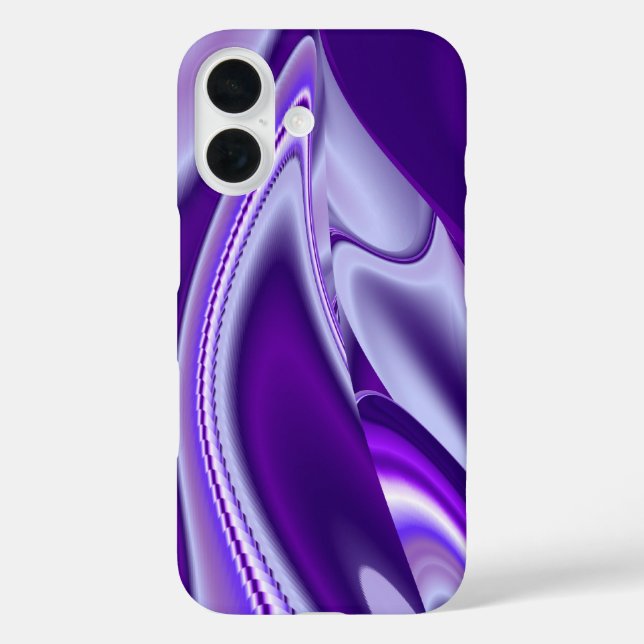 Funda iPhone 16 Sueño púrpura , Abstracto Fantasía Arcoiris (Reverso )