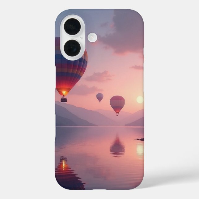 Funda iPhone 16 Sueños de Aventura en Globo (Reverso )