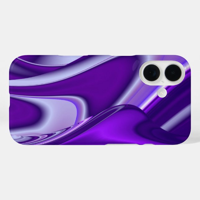 Funda iPhone 16 Sueños del arcoiris de flores moradas (Reverso (Horizontal))