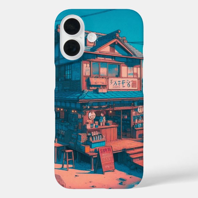 Funda iPhone 16 Sueños Lofi junto al Mar (Reverso )