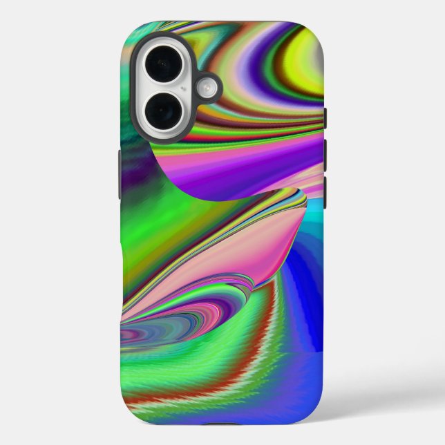 Funda iPhone 16 Summerfeeling, Resumen 3D Rainbowart (Reverso )