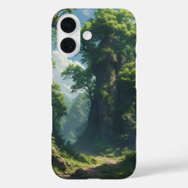 Funda iPhone 16 Sun-Dappled Forest Trail