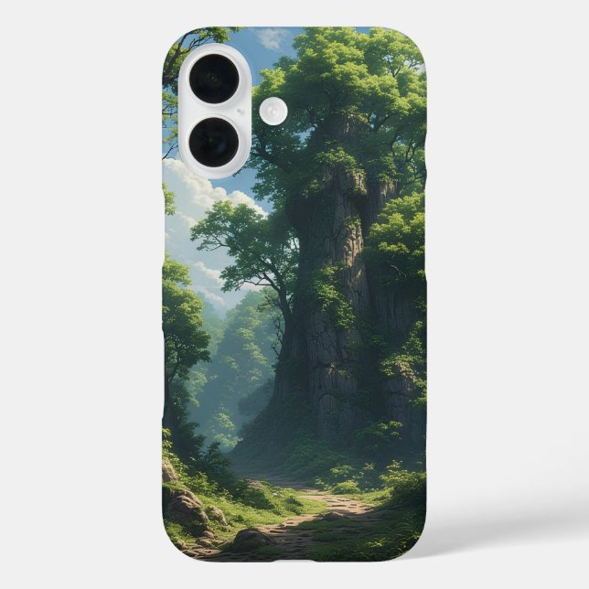 Funda iPhone 16 Sun-Dappled Forest Trail (Reverso )