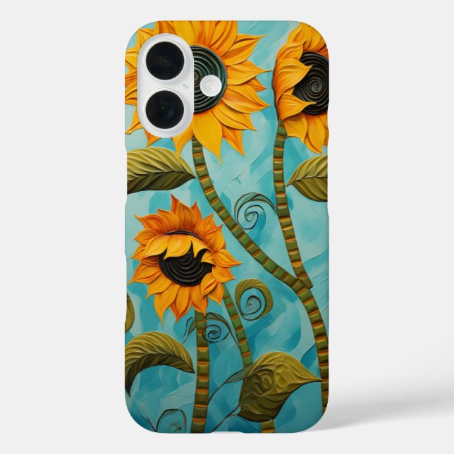 Funda iPhone 16 Sunflower (Reverso )