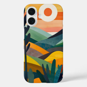 Funda iPhone 16 Sunrise Over Rolling Hills