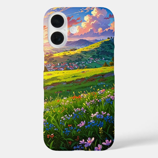 Funda iPhone 16 Sunset Over Spring Hills (Reverso )