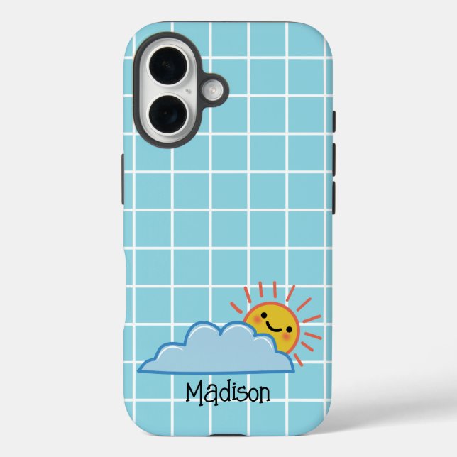 Funda iPhone 16 Sunshine y Nubes Personalizado (Reverso )