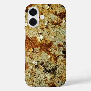 Funda iPhone 16 Superficie de metal oxidado agrietada
