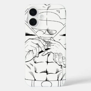 Funda iPhone 16 Superman Black and White 3