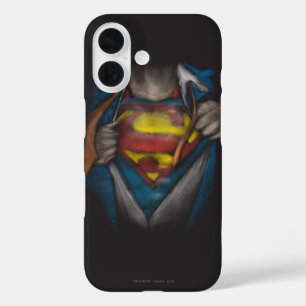 Funda iPhone 16 Superman   Esbozo de revelación de pecho coloreado