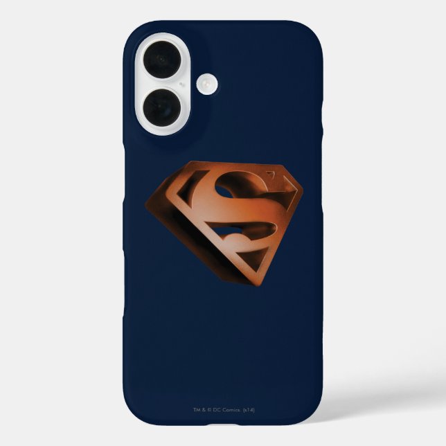 Funda iPhone 16 Superman S-Shield | 3D Grainy Logo (Reverso )