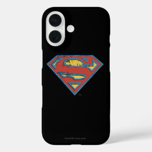 Funda iPhone 16 Superman S-Shield   Logotipo de desenfoque azul
