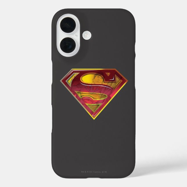 Funda iPhone 16 Superman S-Shield | Logotipo de reflexión (Reverso )