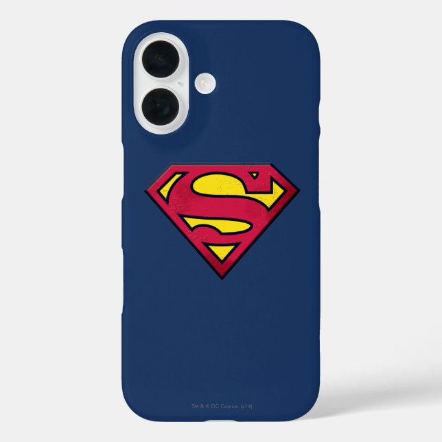 Funda iPhone 16 Superman S-Shield | Logotipo de suciedad (Reverso )