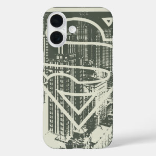 Funda iPhone 16 Superman Stylized   Logo de Green Metropolis