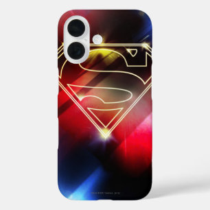 Funda iPhone 16 Superman Stylized   Logotipo de esquema amarillo b