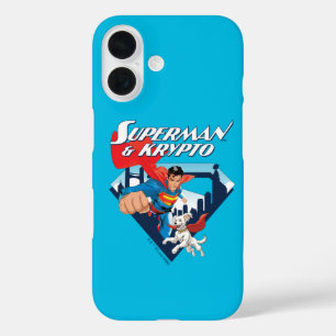 Funda iPhone 16 Superman y Krypto Soar