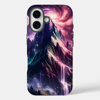 Funda iPhone 16 Surreal Mountain Nebula – Cosmic Nature Art Design