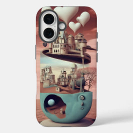 Funda iPhone 16 Surrealista Art Surrealism Castle Fantasy Paisaje