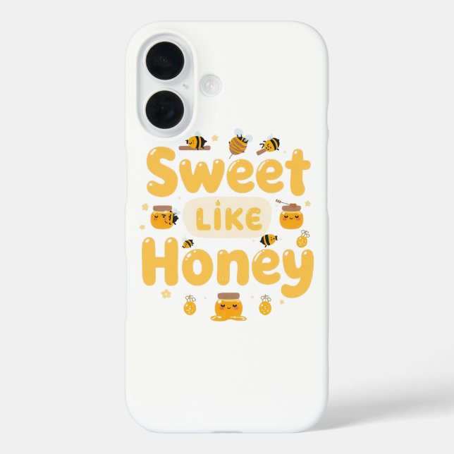 Funda iPhone 16 "Sweet Like Honey" Kawaii Pun (Reverso )
