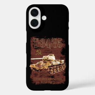 Funda iPhone 16 T-34-85 Unión Soviética tanque medio de la Segunda