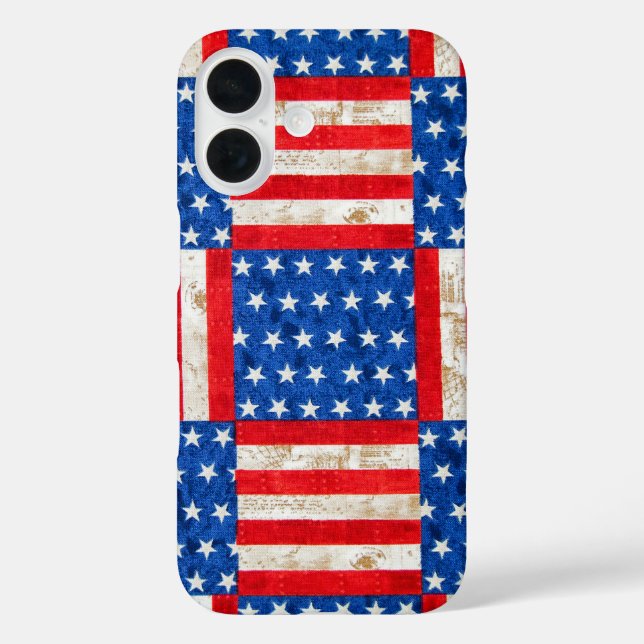 Funda iPhone 16 Tablero de ajedrez de bandera (Reverso )