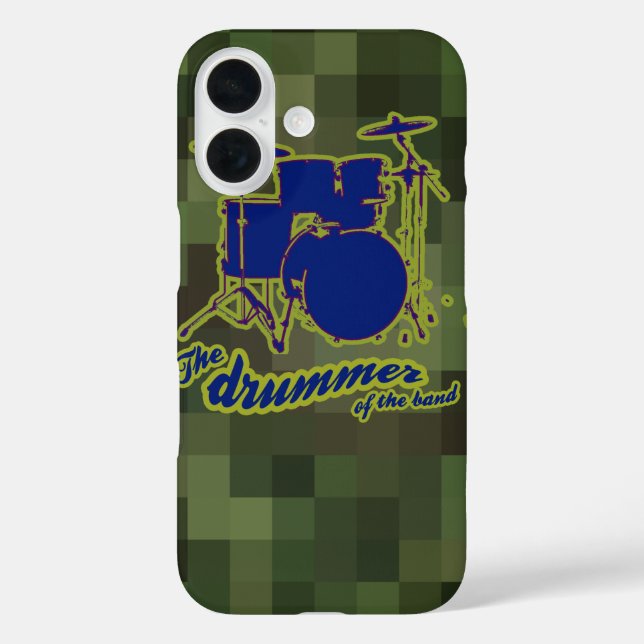 Funda iPhone 16 Tambores azules (Reverso )