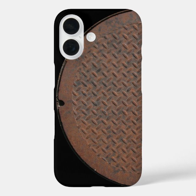 Funda iPhone 16 Tapa de agujeros de maní rugosos (Reverso )