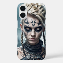 Funda iPhone 16 Tapa del chica del guerrero vikinés
