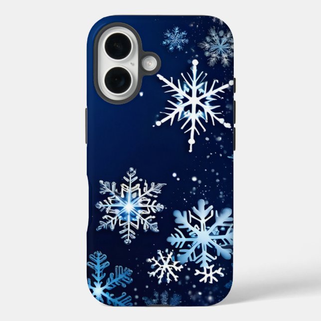 Funda iPhone 16 Tapa del copo de nieve para iPhone (Reverso )