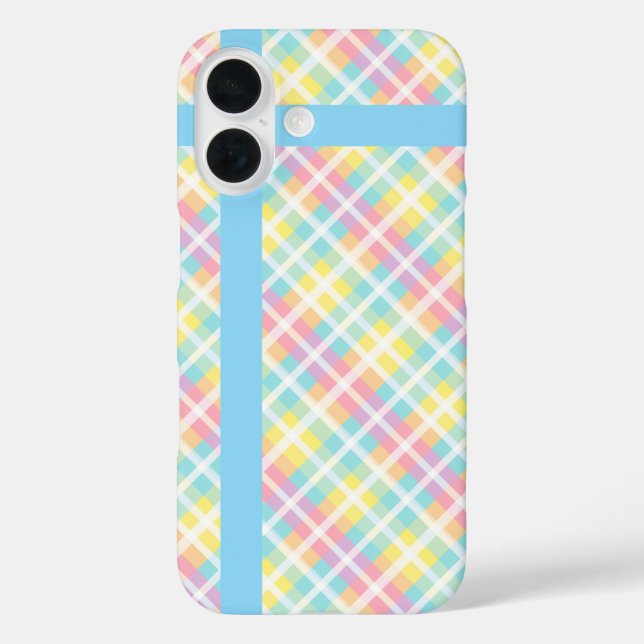 Funda iPhone 16 Tapado de color pastel (Reverso )