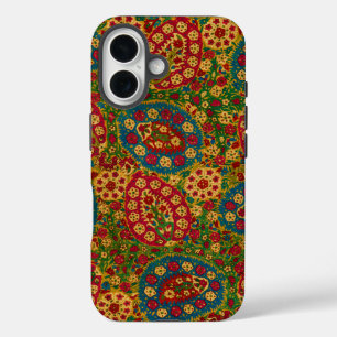 Funda iPhone 16 Tapiz floral multicolor vintage