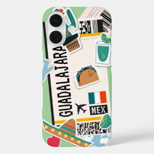 Funda iPhone 16 Tarjeta de embarque de Guadalajara