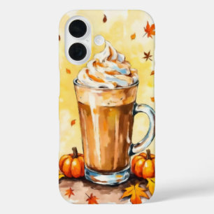 Funda iPhone 16 Tarta de especias de calabaza en otoño