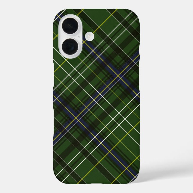 Funda iPhone 16 Tartan en verde (Reverso )