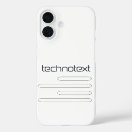 Funda iPhone 16 Technotext Techno Text Logo