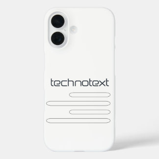 Funda iPhone 16 Technotext Techno Text Logo