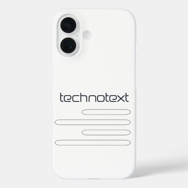 Funda iPhone 16 Technotext Techno Text Logo (Reverso )