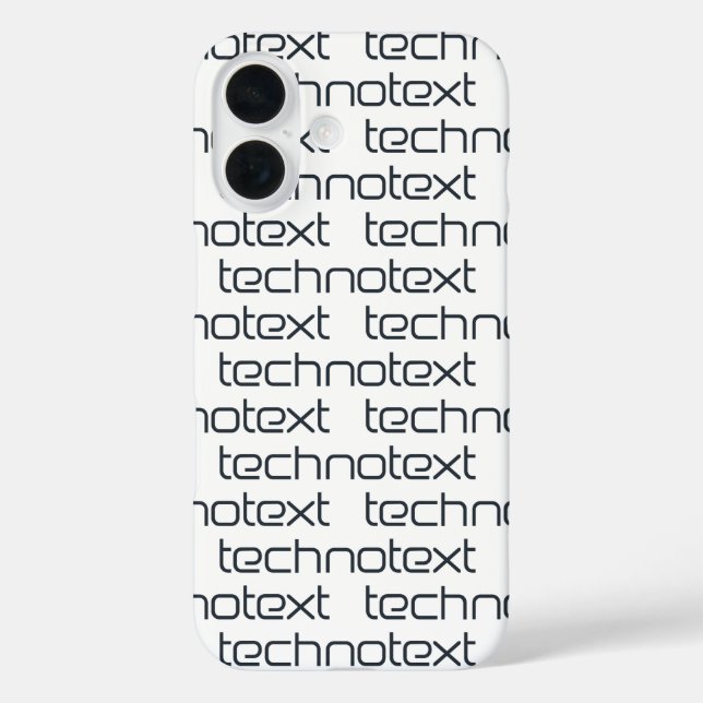 Funda iPhone 16 Technotext Techno Text Logo (Reverso )