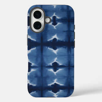 Funda iPhone 16 Tejido azul de Shibori