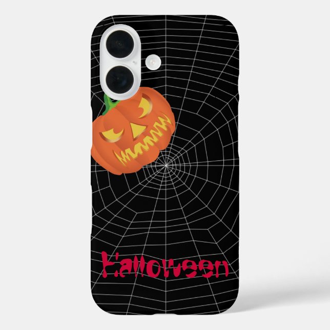 Funda iPhone 16 telaraña en negro (Reverso )