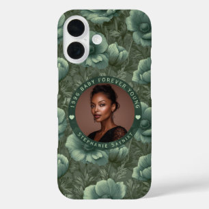 Funda iPhone 16 Tema de Anémonas Regalo de Cumpleaños 50