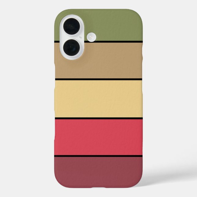 Funda iPhone 16 Temporada De Caída Colores De Tono De La Tierra En (Reverso )
