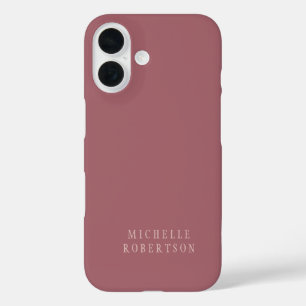 Funda iPhone 16 Tendencia Rosa Dust Gold Creative Clásica Única