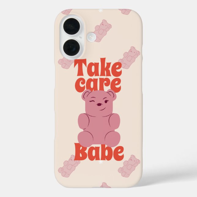 Funda iPhone 16 Tenga cuidado Babe (Reverso )