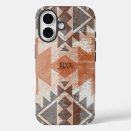 Funda iPhone 16 Terracota Marrón Texturizada